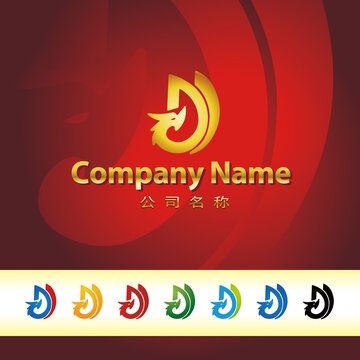 字母Dlogo龍頭logo