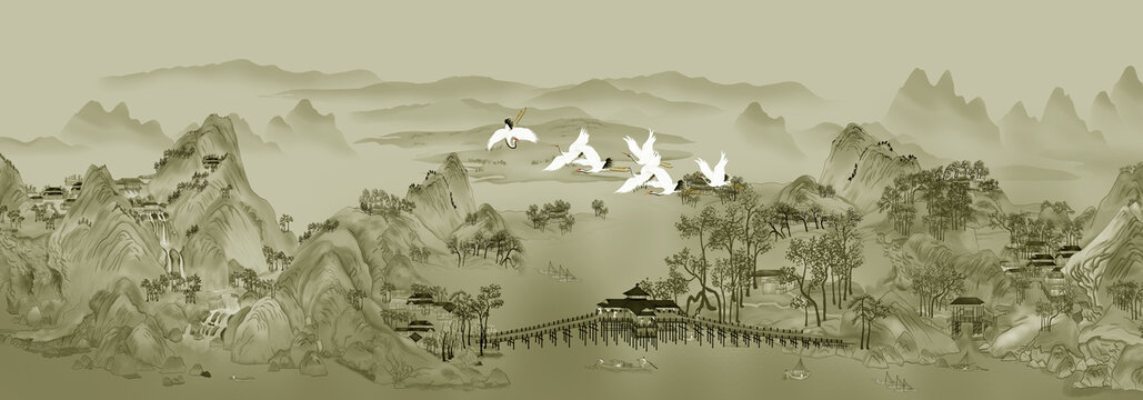 國潮山水