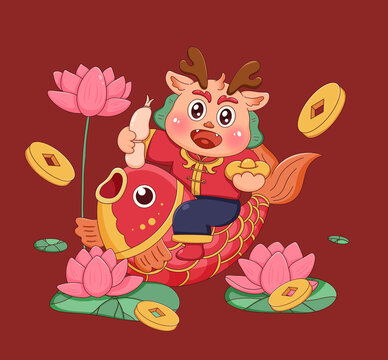 年年有余插畫