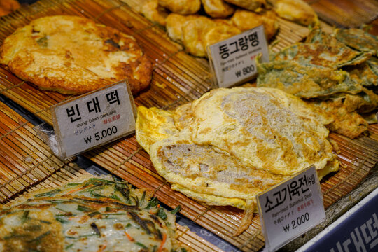 韩式煎饼韩国小吃夜市美食