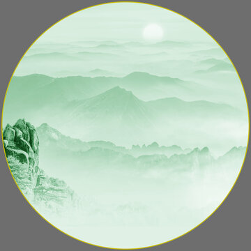 抽象山水畫(huà)山水風(fēng)光中式水墨