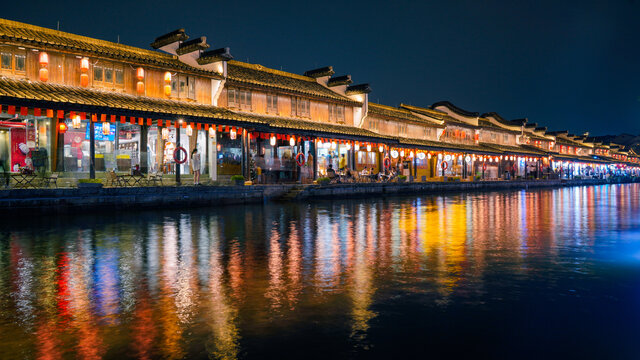 绍兴柯桥古镇夜景