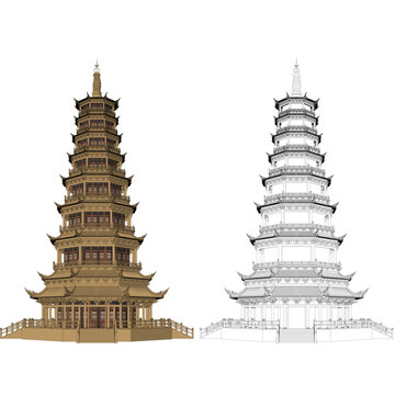 銅塔立面效果圖