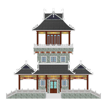 碉樓正立面效果