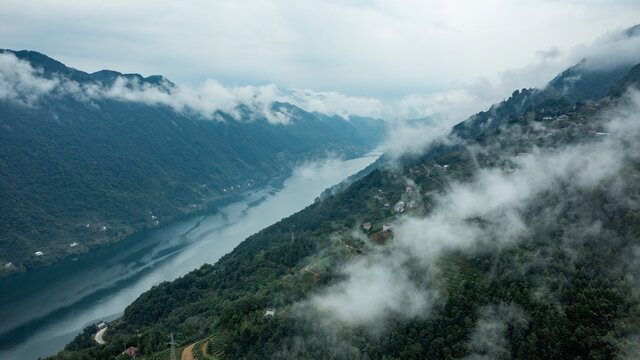 清江画廊云雾山水风光