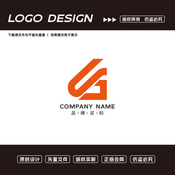 UJ字母logo标志