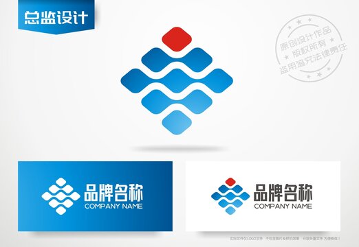 科技方块logo设计