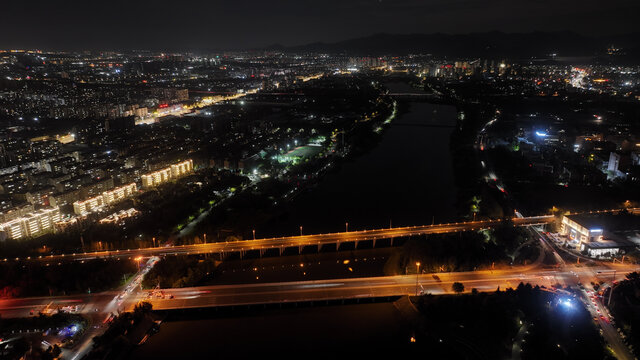 青岛夜景白沙河夜景