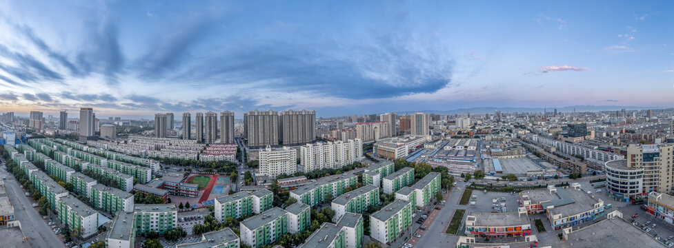 宽幅银川城市街景大图