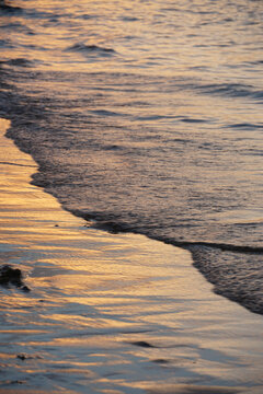 日落的海边