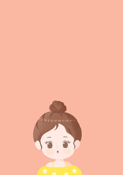 丸子頭兒童頭像