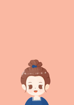 丸子頭女生頭像