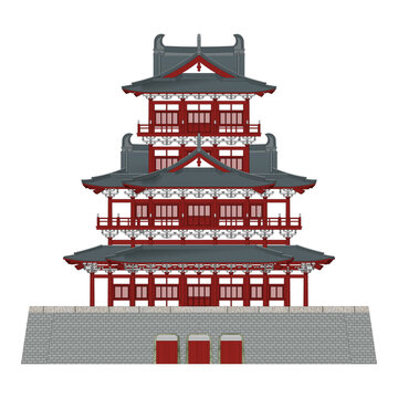 多層閣樓正立面效果