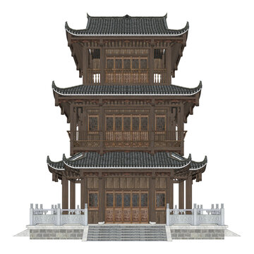 歇山閣樓立面效果