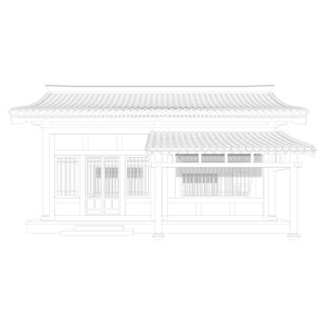 民居立面線稿