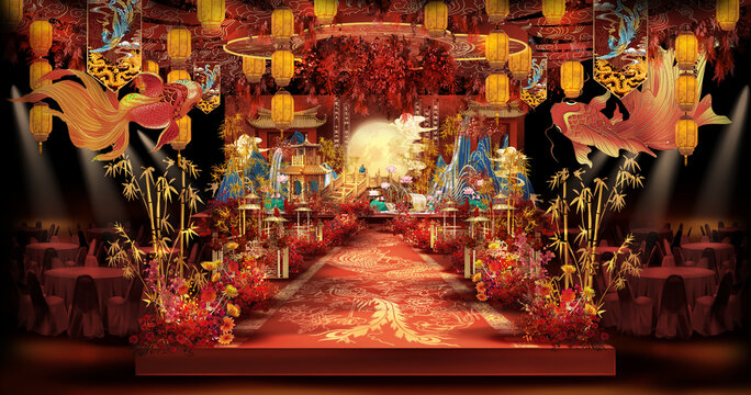 國(guó)潮風(fēng)婚禮效果圖