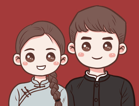結(jié)婚照民國(guó)服飾情人節(jié)
