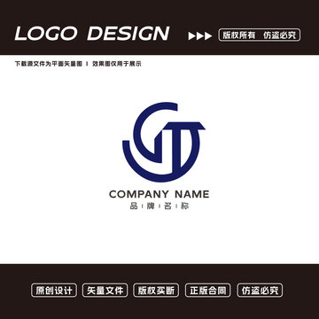 GT字母logo科技