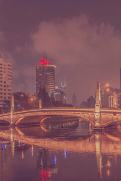 上海苏州河畔城市风景