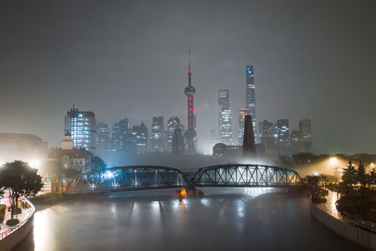 上海陆家嘴夜景金融城