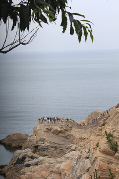 威海猫头山第二观景台游客