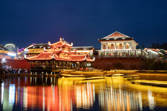 李庄月亮田夜景