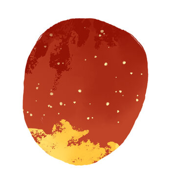 紅色冬棗水果手繪插畫(huà)
