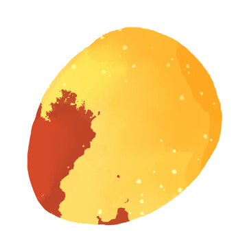 單個(gè)冬棗水果手繪插畫(huà)