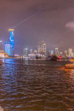 上海外滩夜景城市景观