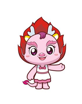卡通可愛小龍妹