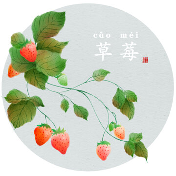 草莓插畫
