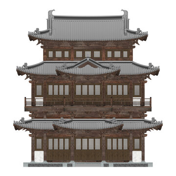 宋代樓閣正立面效果