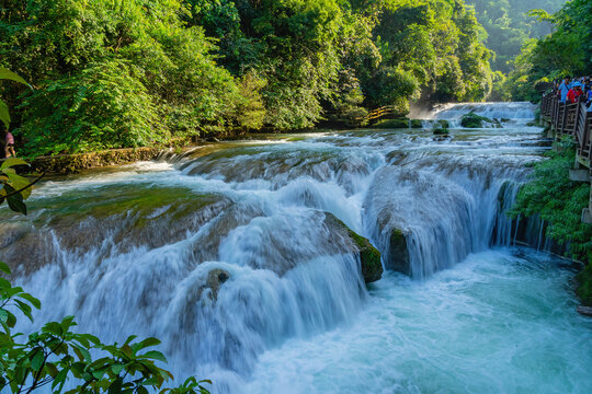 贵州山水瀑布风光自然景观