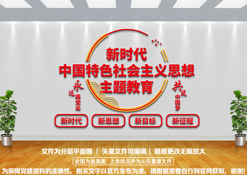 不忘初心文化墻
