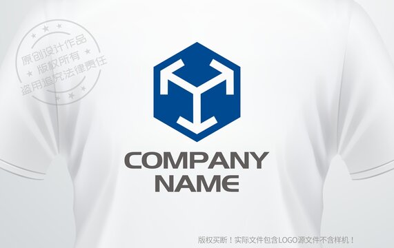 立方体logo箭头标志