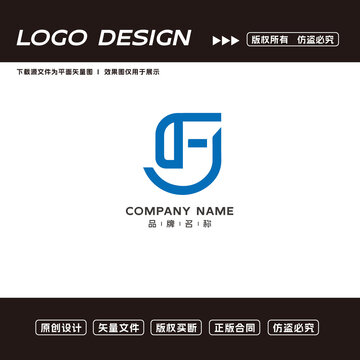 FJ字母logo标志