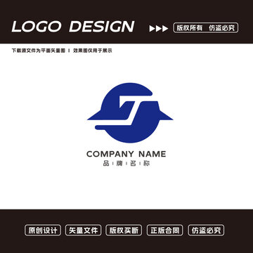 J字母logo标志