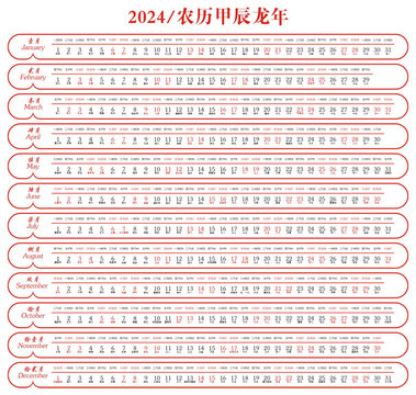 2024龙年台历