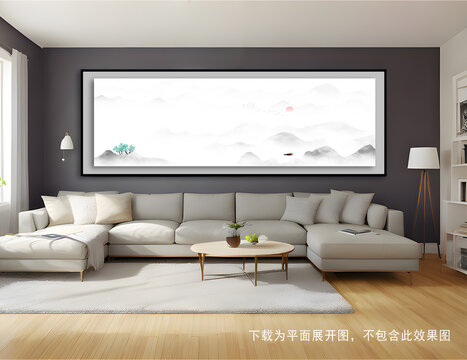 中式水墨山水裝飾畫