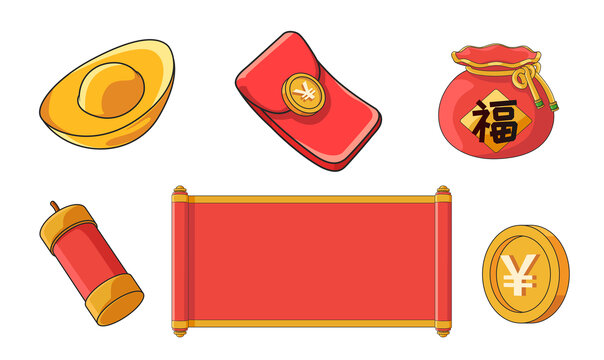 新年春節(jié)傳統(tǒng)佳節(jié)中國風(fēng)插畫