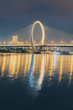 柳州白沙大桥与柳江夜景