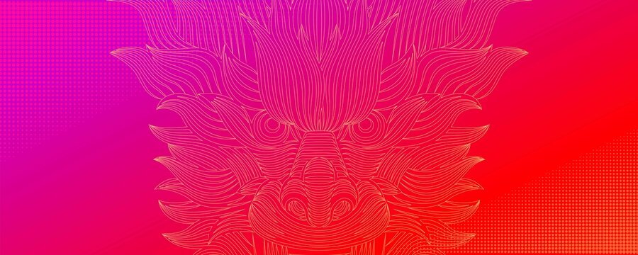 龍矢量海報