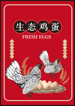 雞蛋包裝插畫