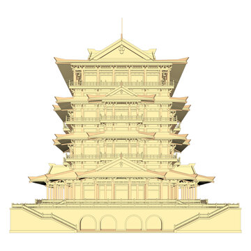 實(shí)木閣樓立面效果