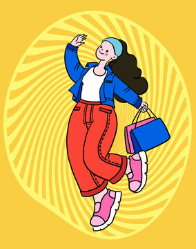 購物的女人圖片