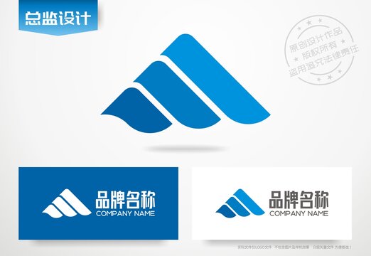 F设计logo高山标志