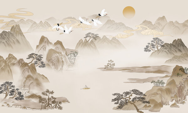 新中式山水畫(huà)