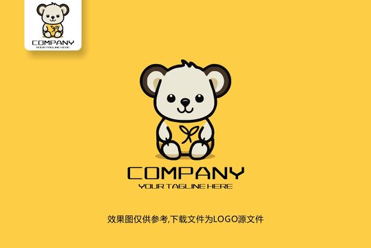 龙猫动物猫logo标志