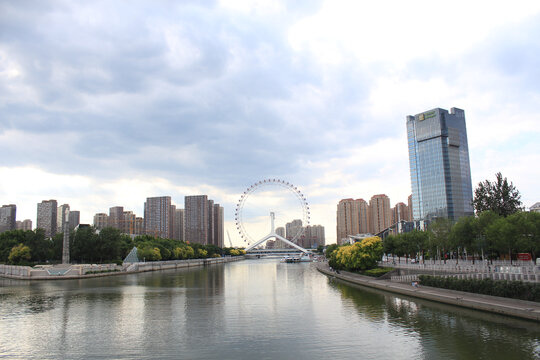 天津之眼摩天轮全景