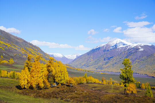 秋日山景